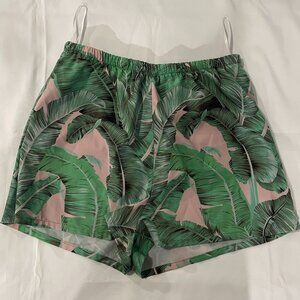 Womens Hawaiian Pink and Green Shorts Size S Unknown Brand